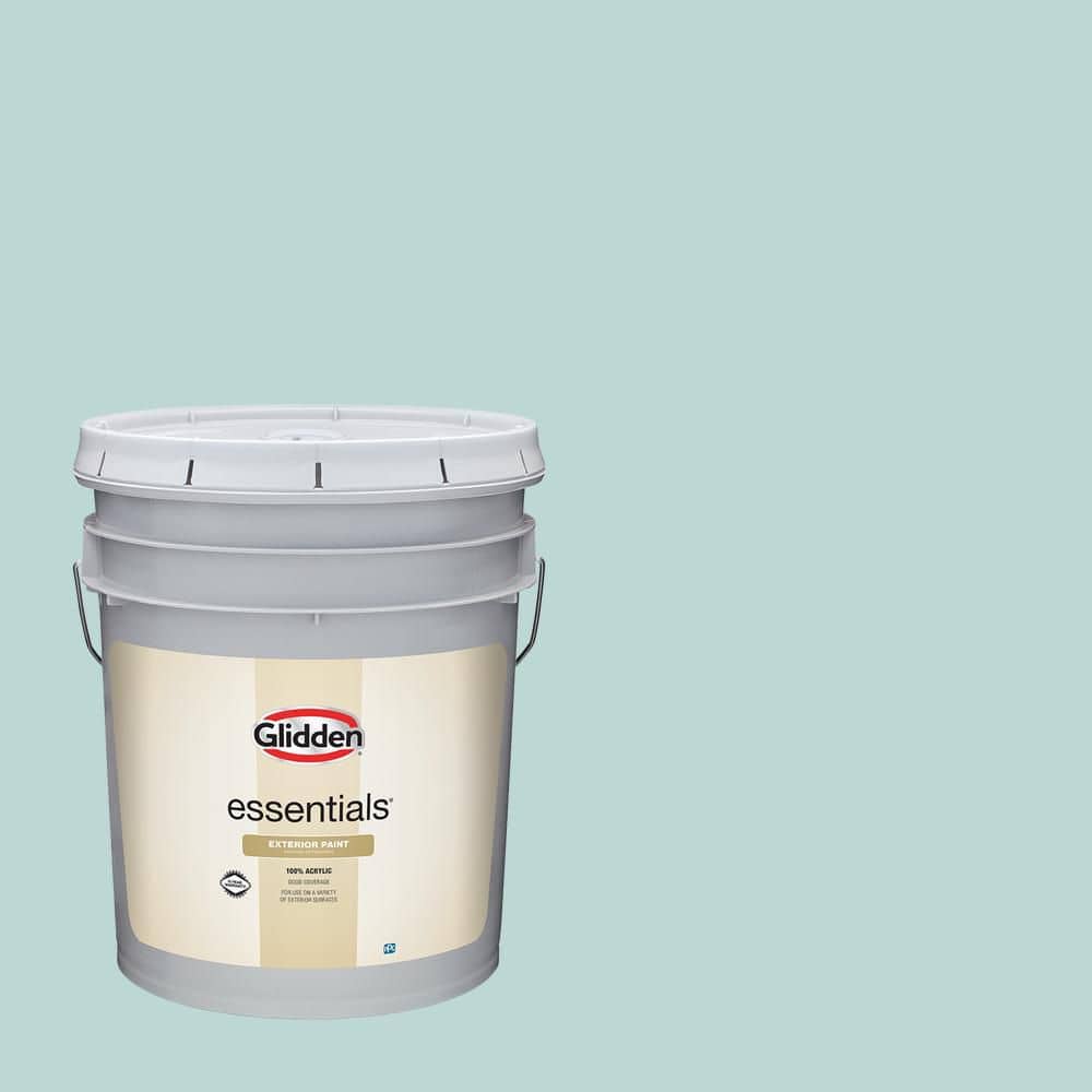 Glidden Essentials 5 gal. PPG1142-3 Veridian Green Semi-Gloss Exterior Paint