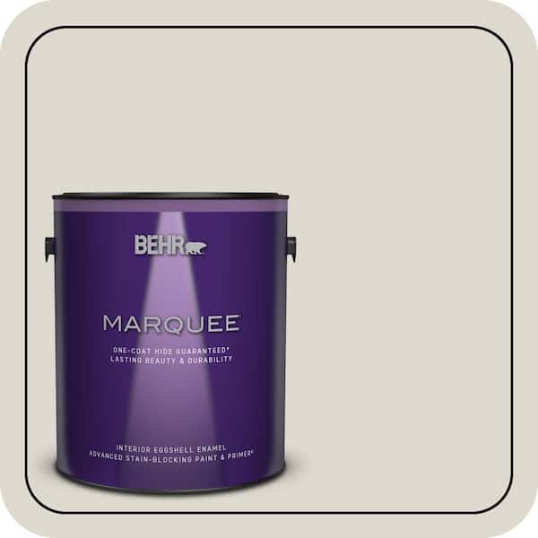 BEHR MARQUEE 1 gal. #N320-1 Campfire Ash Eggshell Enamel Interior Paint & Primer (2)