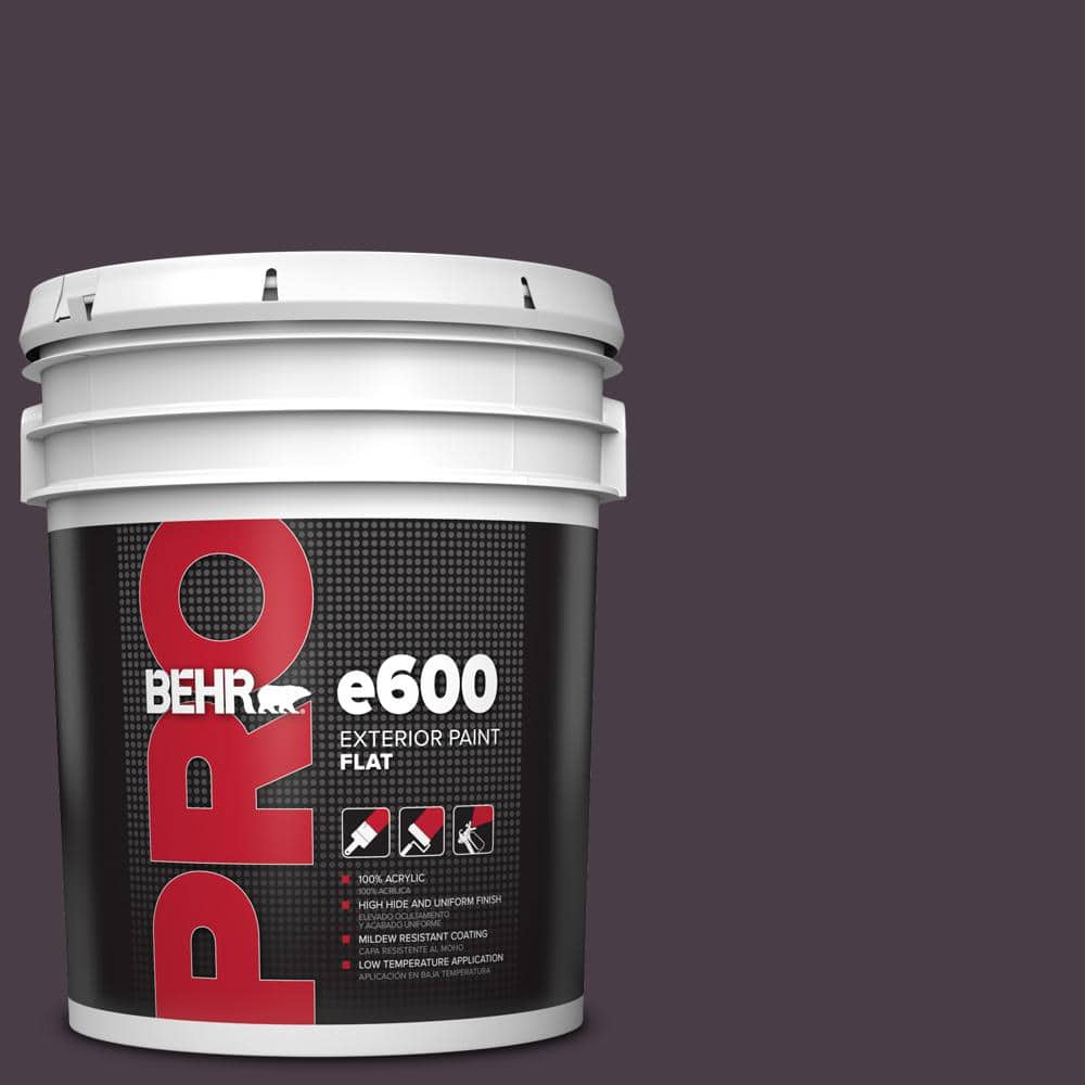 BEHR PRO 5 gal. #PPU17-20 Eclectic Purple Flat Exterior Paint