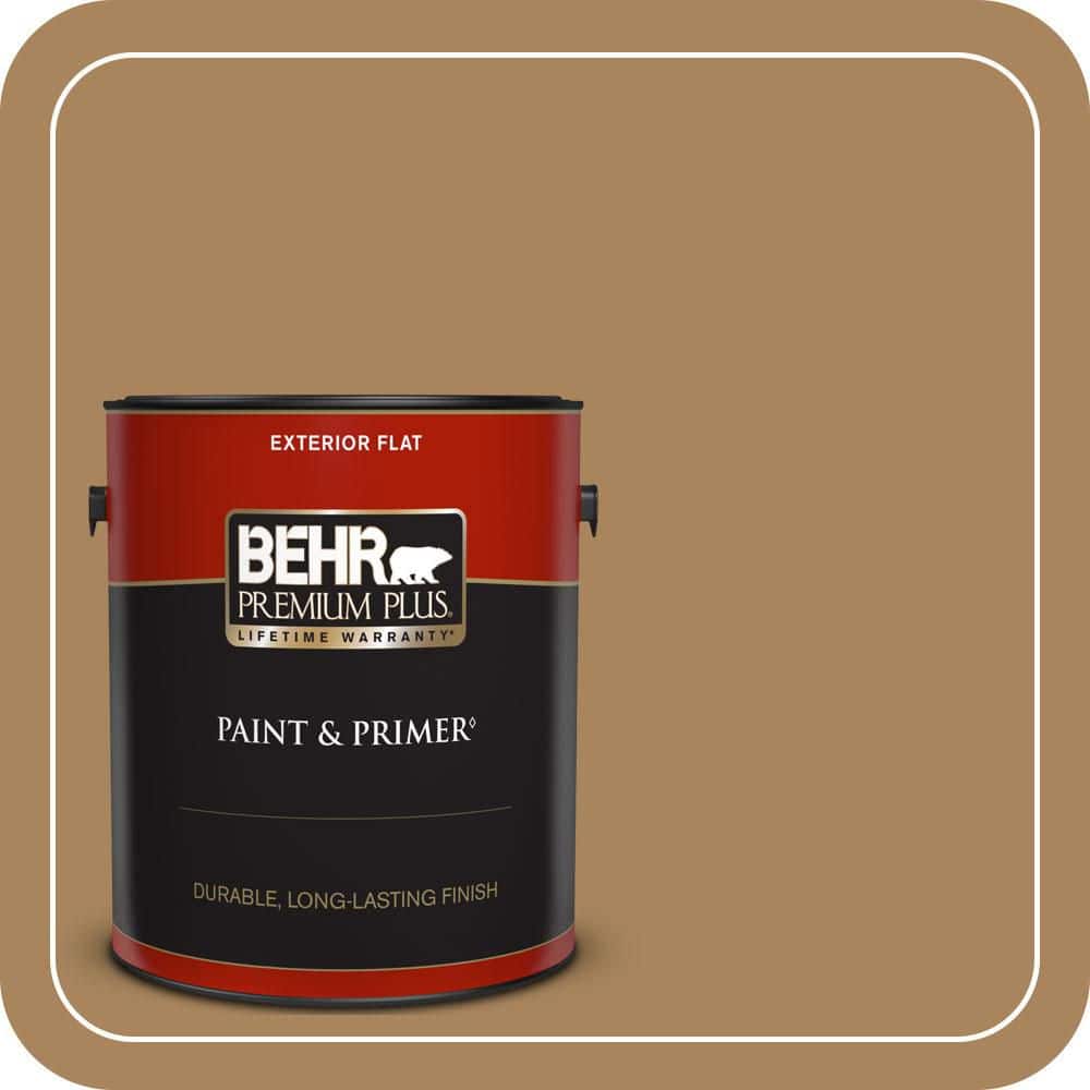 BEHR PREMIUM PLUS 1 gal. #N280-6 Temple Tile Flat Exterior Paint & Primer