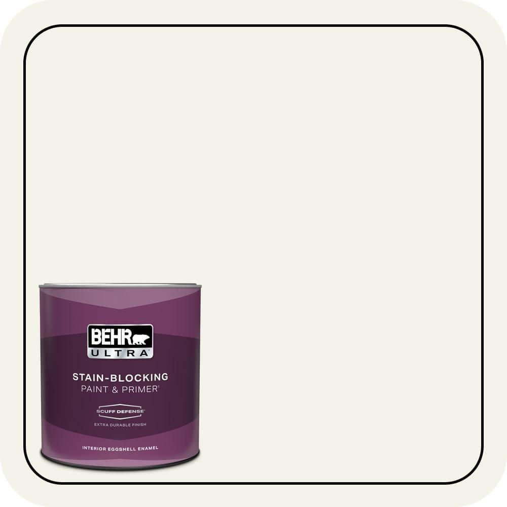 BEHR ULTRA 1 qt. #PWN-50 Snowy Egret Extra Durable Eggshell Enamel Interior Paint & Primer