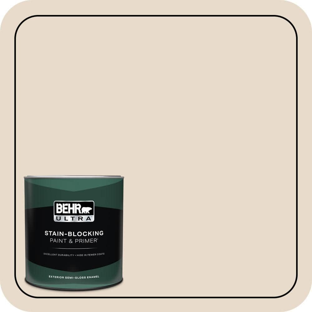 BEHR ULTRA 1 qt. #T12-15 Serengeti Dust Semi-Gloss Enamel Exterior Paint & Primer