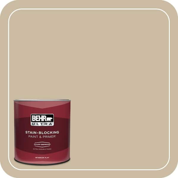 BEHR ULTRA 1 qt. #MQ2-26 Windsor Tan Extra Durable Flat Interior Paint & Primer (2)