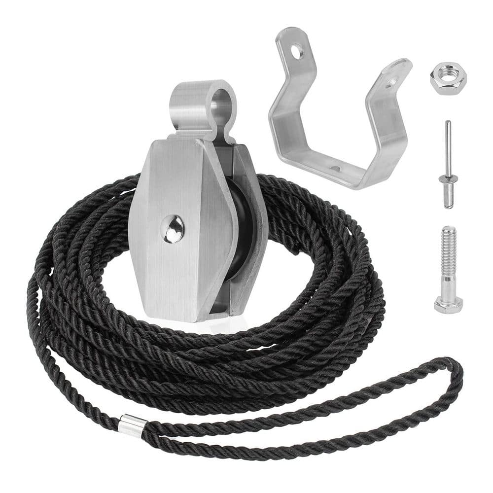 Helhom Extension Ladder Rope and Pulley Kit Replacement Part Compatible with Werner Aluminum and Fiberglass, Easy to Install (1)