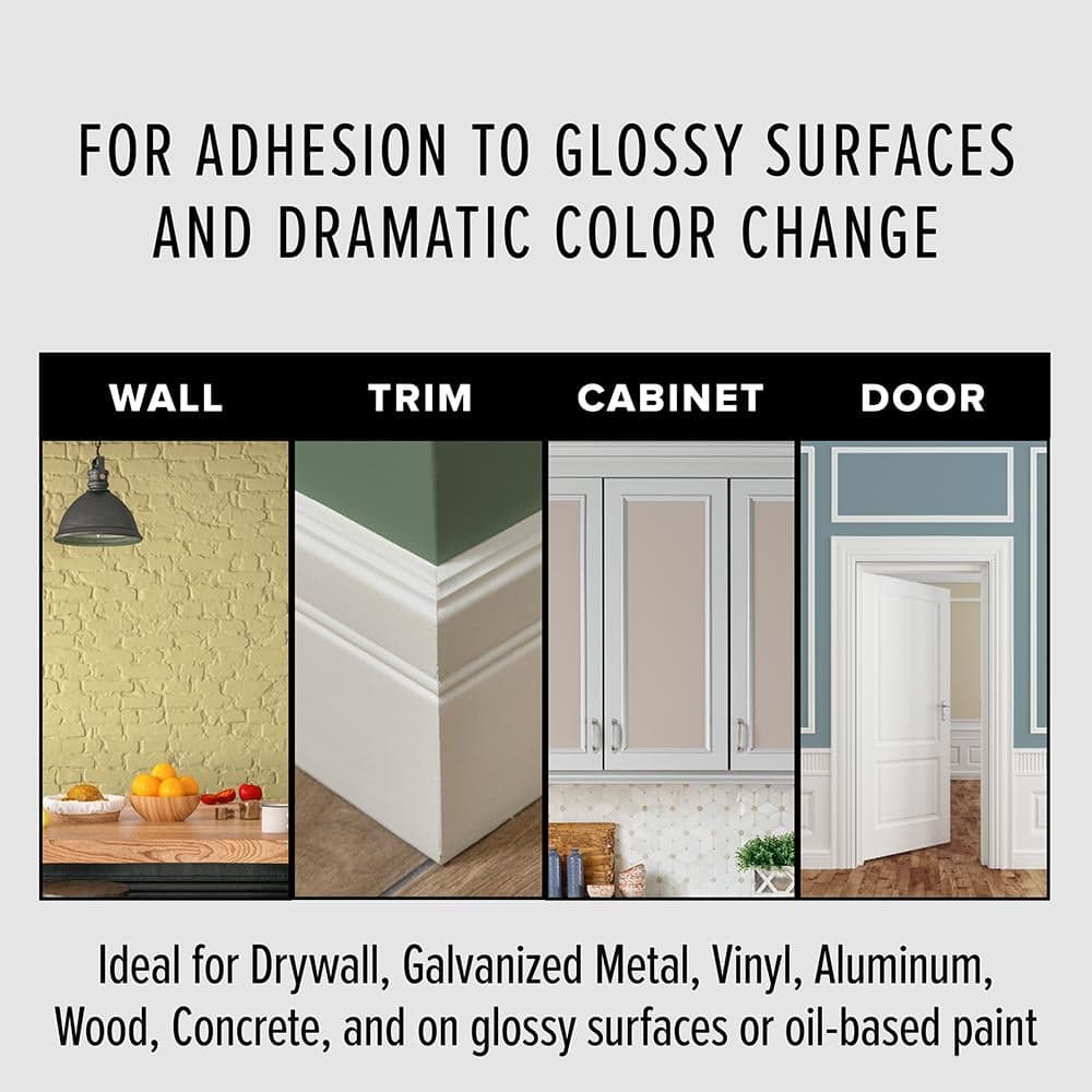 BEHR 1 Gal. White Acrylic Interior Kitchen, Bath, and Trim Stain-Blocking Primer and Sealer (3)