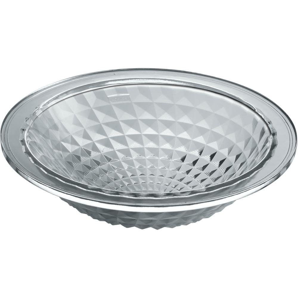 KOHLER Kallos 16 in. x 16 in. Undermount Bathroom Sink in Ice Glass (1)