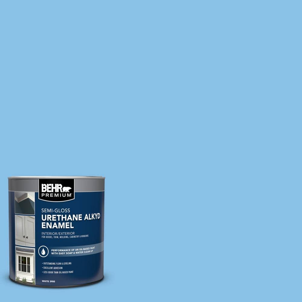 BEHR PREMIUM 1 qt. #P510-3 Rhodes Semi-Gloss Enamel Urethane Alkyd Interior/Exterior Paint (1)