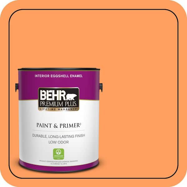 BEHR PREMIUM PLUS #250B-5 Orange Spice Interior/Exterior Paint & Primer Color Sample (2)