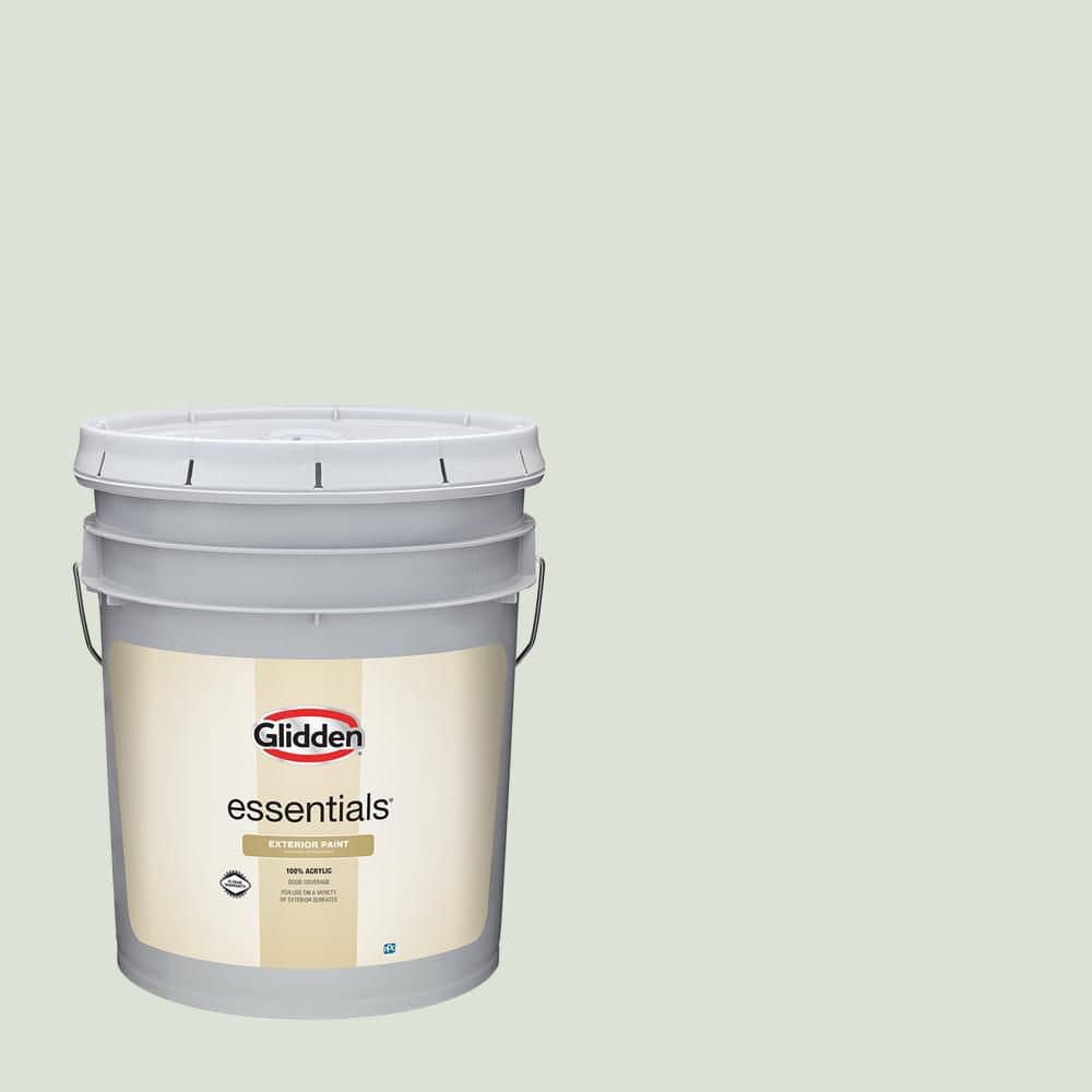 Glidden Essentials 5 gal. PPG1033-1 Salty Breeze Flat Exterior Paint