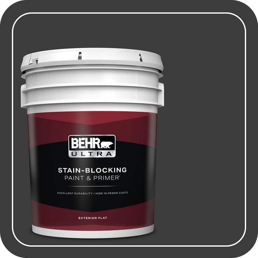 BEHR ULTRA 5 gal. #MQ5-05 Limousine Leather Flat Exterior Paint & Primer