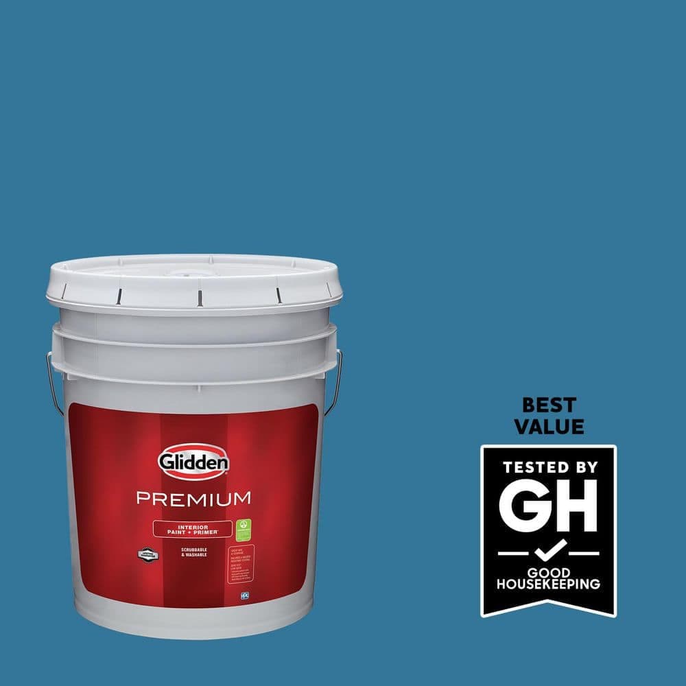Glidden Premium 5 gal. PPG1157-6 Cosmic Dust Flat Interior Latex Paint