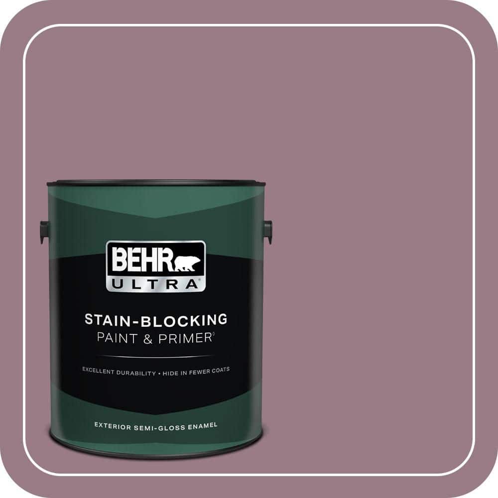 BEHR ULTRA 1 gal. #T15-19 Mulberry Wine Semi-Gloss Enamel Exterior Paint & Primer