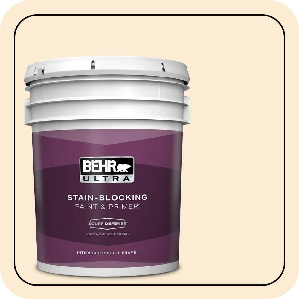 BEHR ULTRA 5 gal. #P220-1 Frosty Melon Extra Durable Eggshell Enamel Interior Paint & Primer