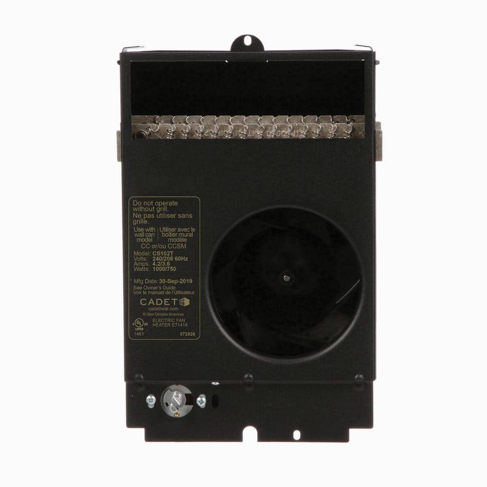 Cadet 240/208-volt 1,000/750-watt Com-Pak In-wall Fan-forced Replacement Electric Heater Assembly with Thermostat