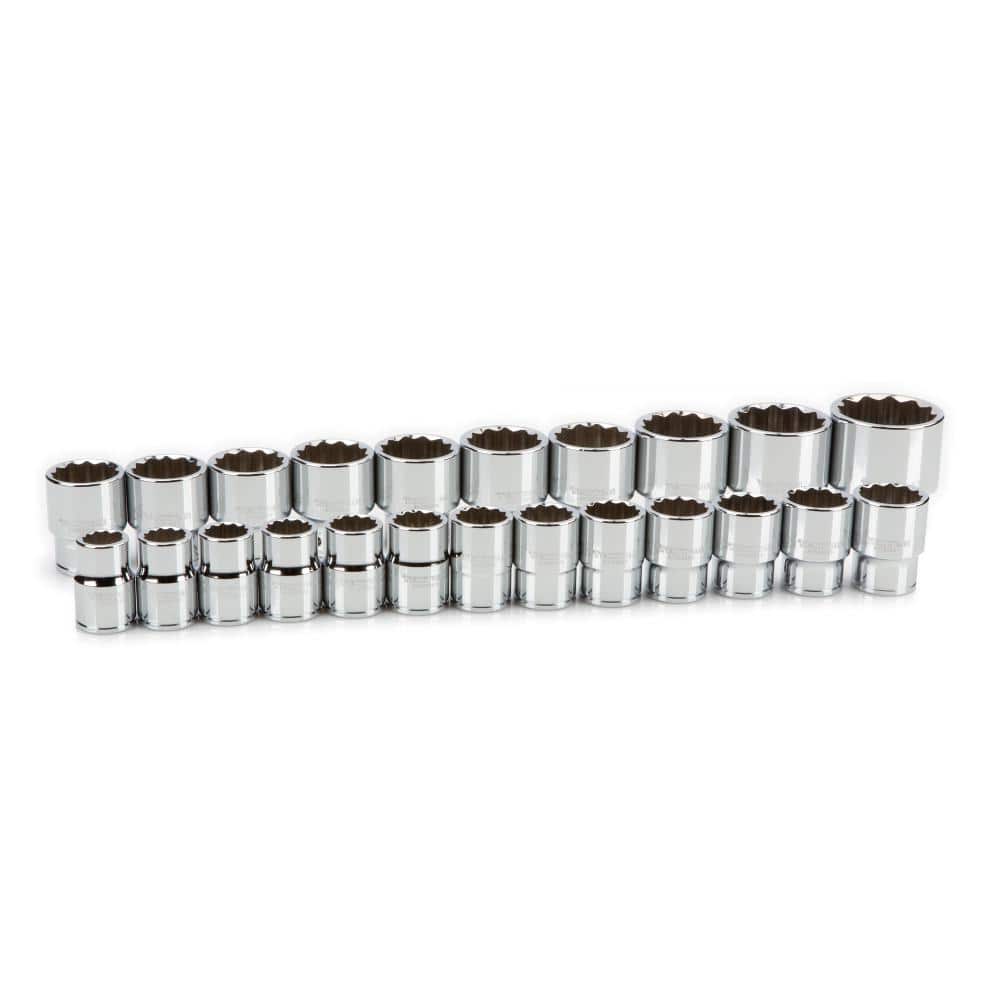 TEKTON 3/4 in. Drive 12-Point Socket Set, 19 mm - 50 mm (23-Piece) (1)