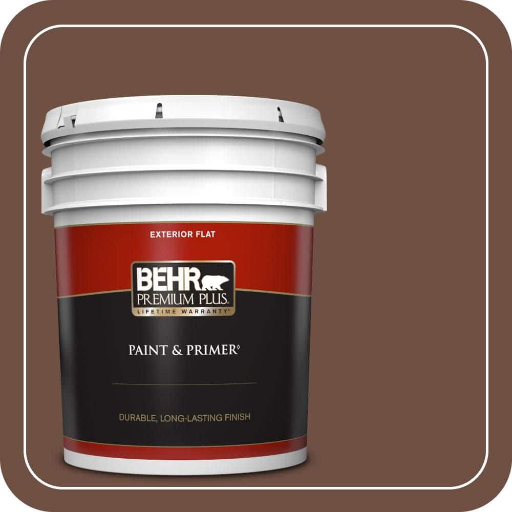BEHR PREMIUM PLUS 5 gal. #PPU3-19 Moroccan Henna Flat Exterior Paint & Primer