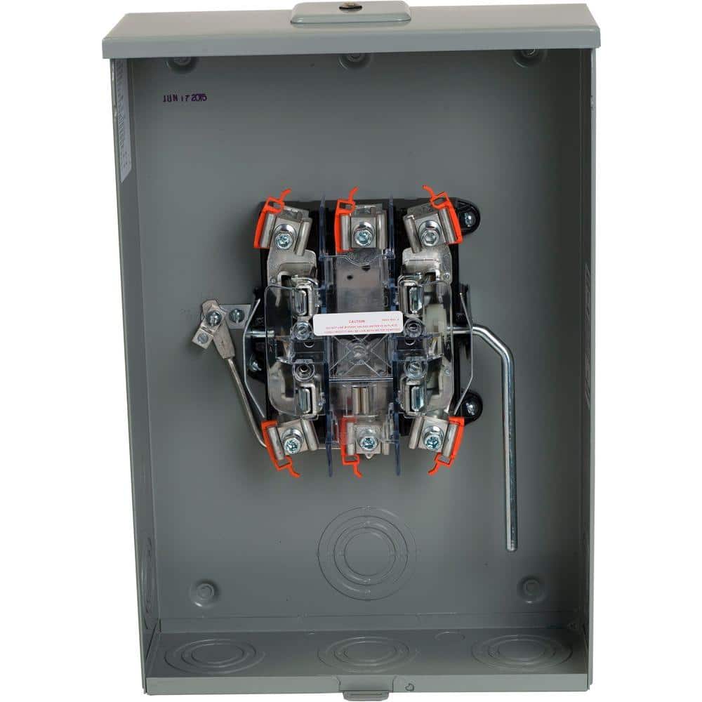 Square D 200 Amp Ringless-Lever Bypass Overhead or Underground Meter Socket (2)