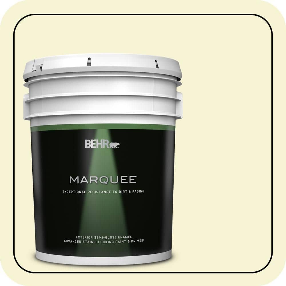 BEHR MARQUEE 5 gal. #P340-1 Admiration Semi-Gloss Enamel Exterior Paint & Primer