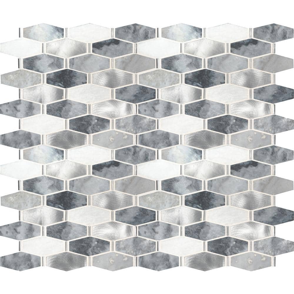 MSI Ankara 12 in. x 15 in. Mixed Multi-Surface Metal Look Wall Tile (1.05 sq. ft./Each) (4)
