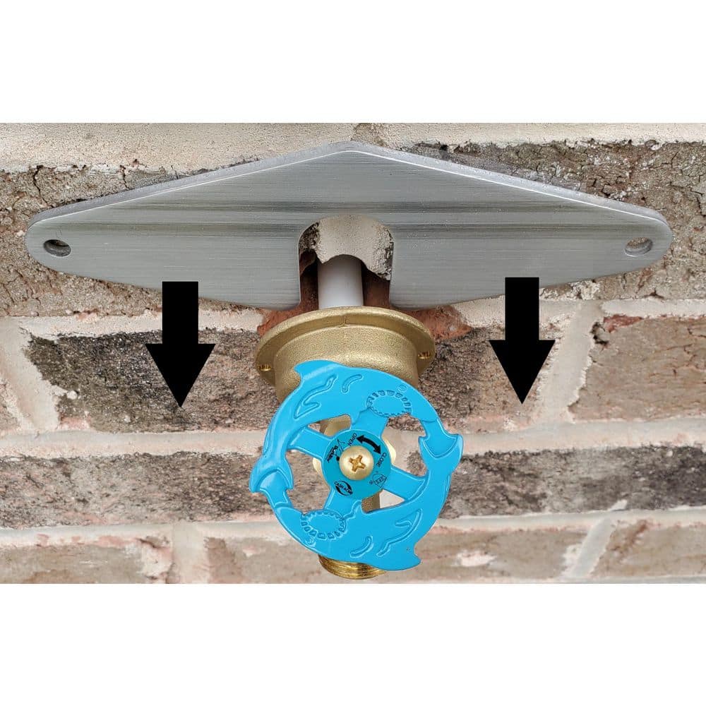 HOSE BIB BUDDY 1-1/8 in. Slotted Drop-In Securing Plate for Wall Faucet Outdoor Spigot Aluminum-Magnesium (3)