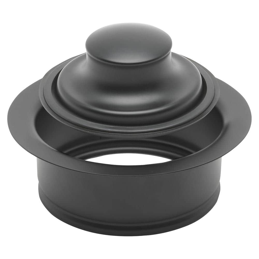 Glacier Bay Garbage Disposal Rim and Stopper - Stainless steel with matte black finish (3)