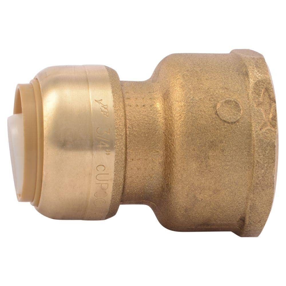 SharkBite 3/4 in. Push-to-Connect x 1 in. FIP Brass Water Softener Connector Adapter Fitting (2)