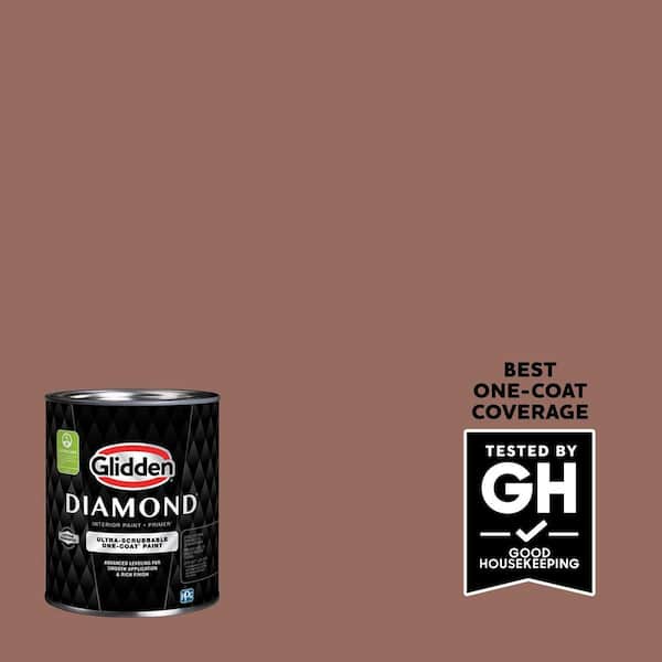 Glidden Diamond 1 qt. PPG1061-6 Safari Brown Satin Interior Paint with Primer (2)
