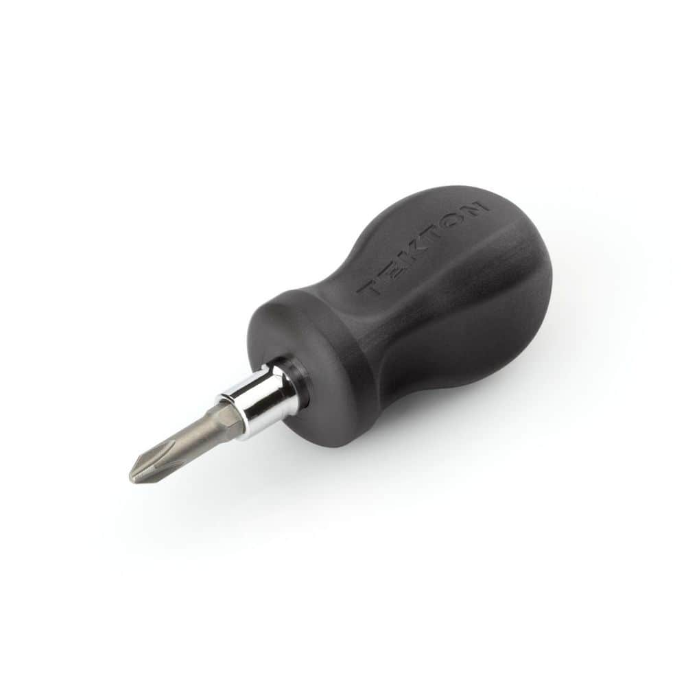 TEKTON 3-in-1 Stubby Phillips/Slotted Screwdriver (#2 x 1/4 in., Black) (1)