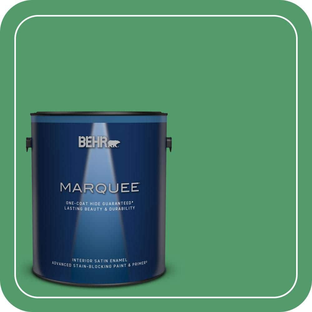 BEHR MARQUEE 1 gal. #P410-6 Solitary Tree Satin Enamel Interior Paint & Primer