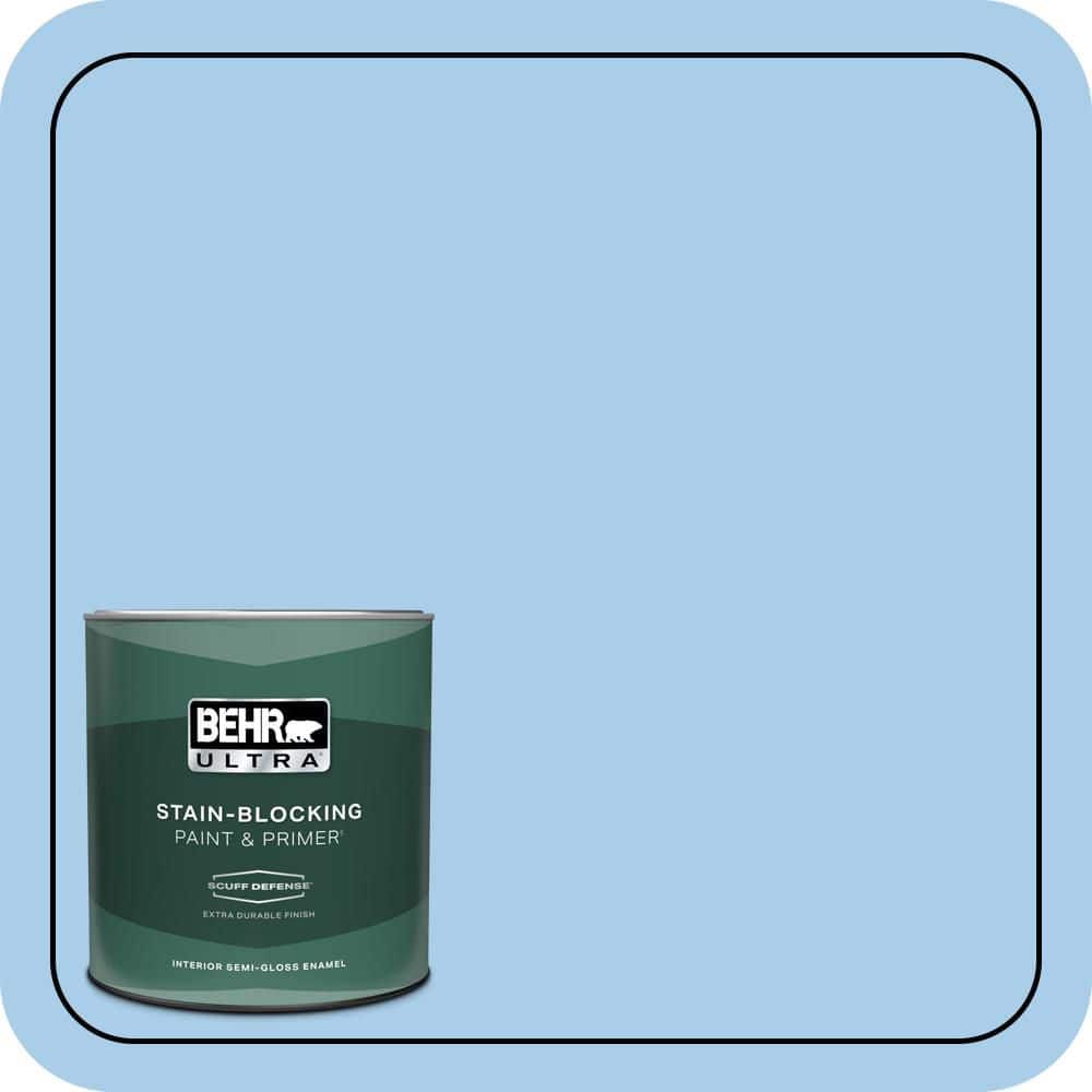 BEHR ULTRA 1 qt. #P520-2 French Porcelain Extra Durable Semi-Gloss Enamel Interior Paint & Primer