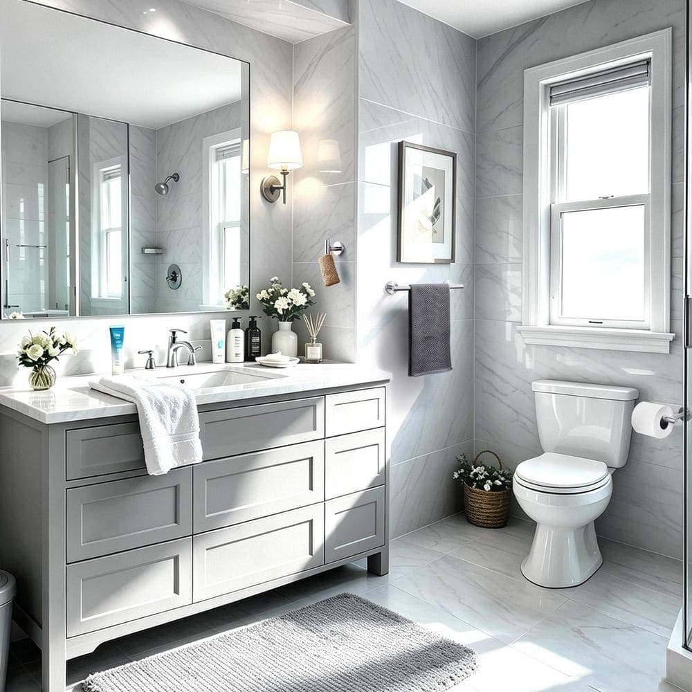 WOWOW 3-Piece Bath Hardware Set with Towel Bar, Toilet Paper Holder and Robe Hook (3)
