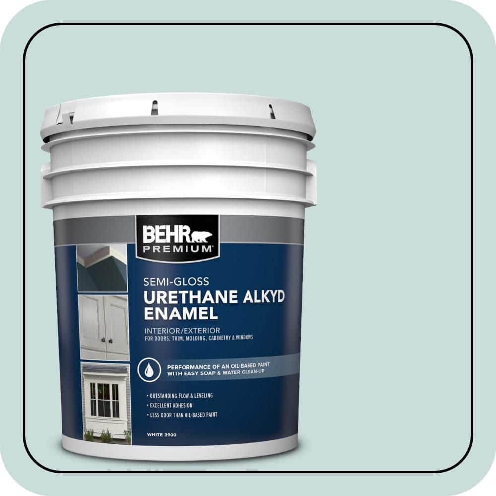 BEHR PREMIUM 5 gal. #S440-1 Sunken Pool Urethane Alkyd Semi-Gloss Enamel Interior/Exterior Paint