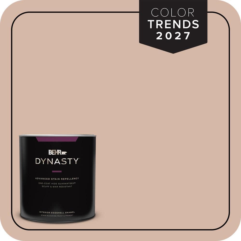 BEHR DYNASTY 1 qt. #S190-3 Sedona Pink Eggshell Enamel Interior Stain-Blocking Paint & Primer