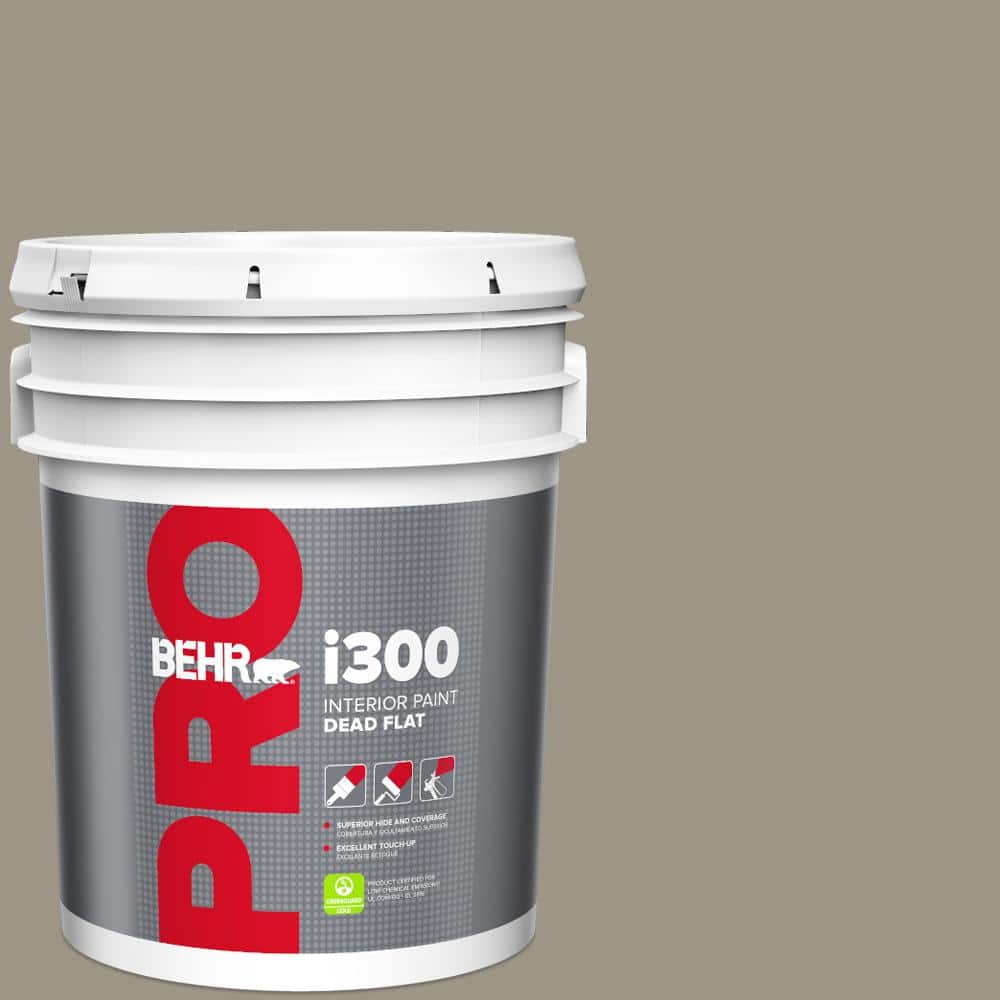 BEHR PRO 5 gal. #HDC-CT-20 Greywood Dead Flat Interior Paint