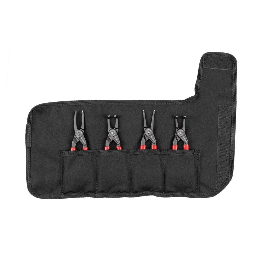 TEKTON 7 in. Internal and External Retaining Ring Pliers Set with Pouch, 4-Piece (0.070 in. Tips) (1)