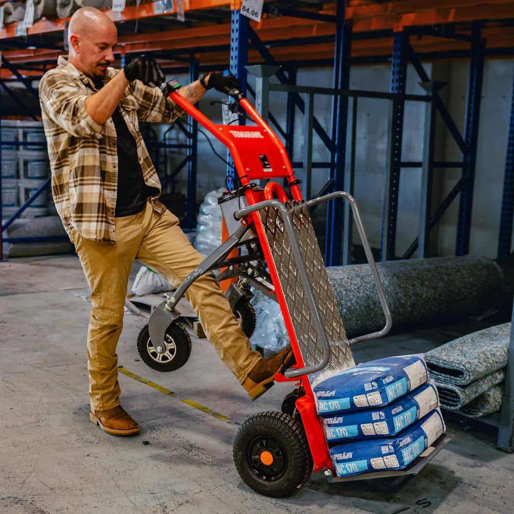 Tomahawk Power Electric Dolly Cart Hand Truck, 40V 6Ah Battery-Powered, 570 lb. Capacity for Warehouses, Shops & Material Handling (3)