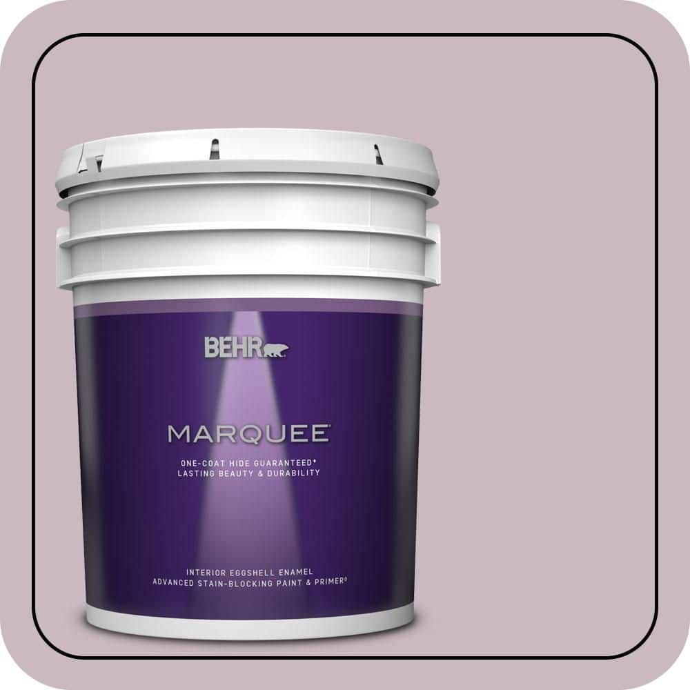 BEHR MARQUEE 5 gal. #690E-3 Iris Pink Eggshell Enamel Interior Paint & Primer