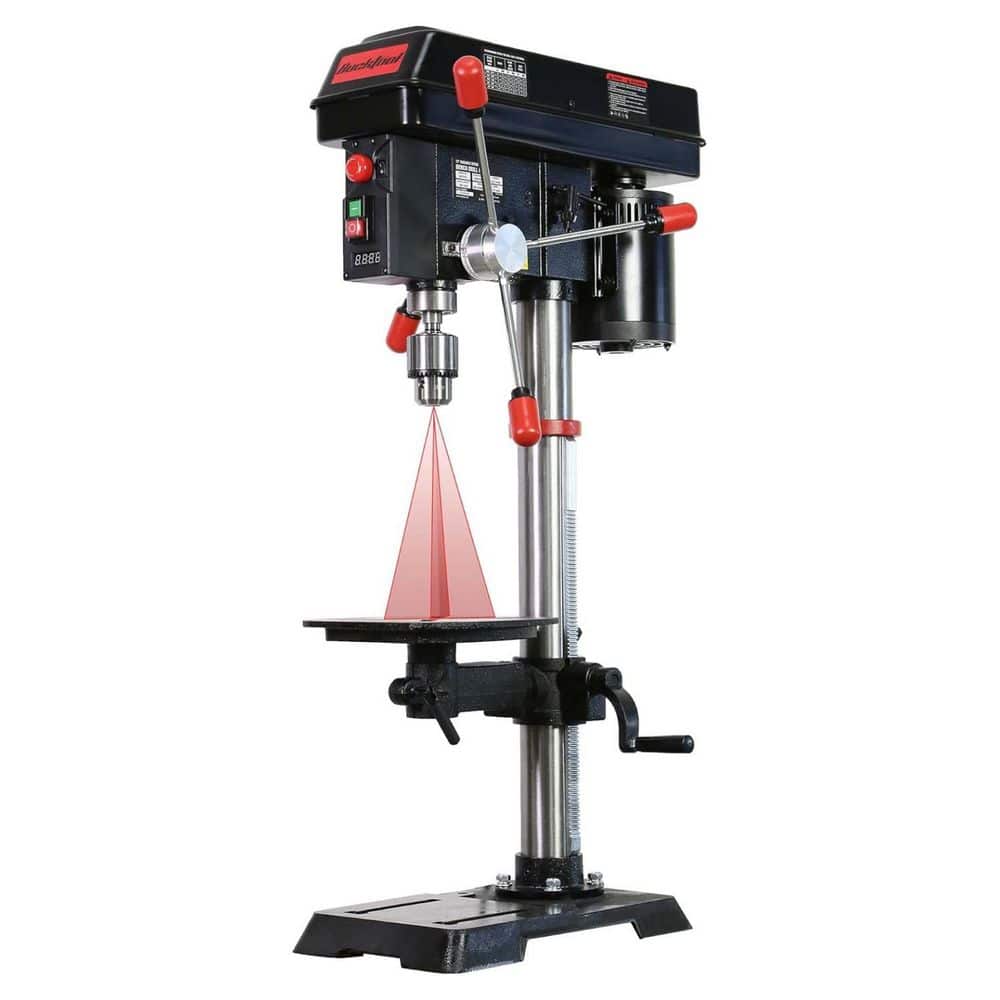 Afoxsos 12 in. 6.2A Bench Drill Press Variable Speed with Laser and Work Light for Precision Drilling (1)