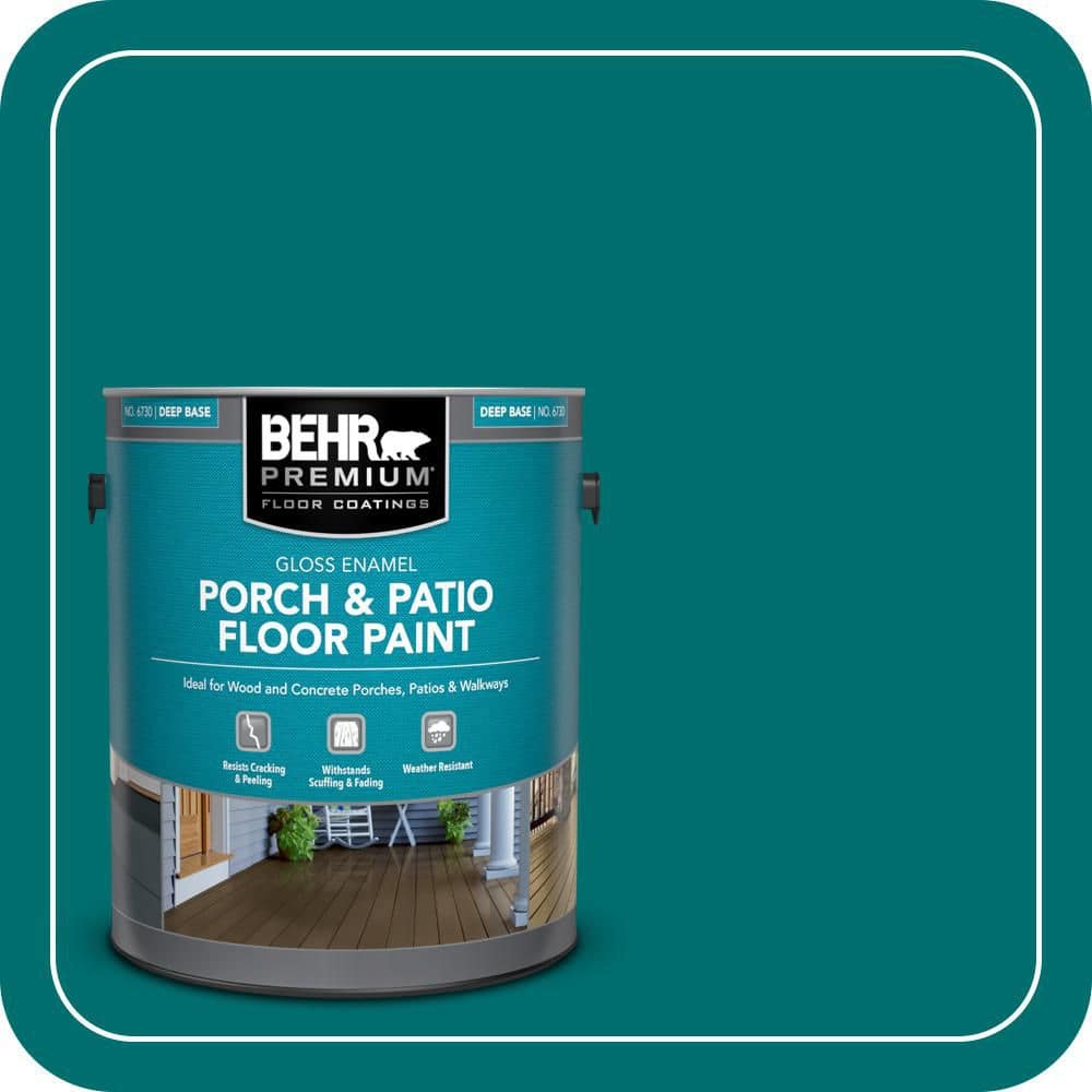 BEHR PREMIUM 1 gal. #P460-7 Caribbean Current Gloss Enamel Interior/Exterior Porch and Patio Floor Paint