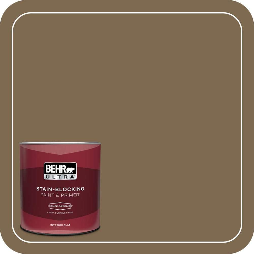 BEHR ULTRA 1 qt. #N300-7 Mayan Ruins Extra Durable Flat Interior Paint & Primer