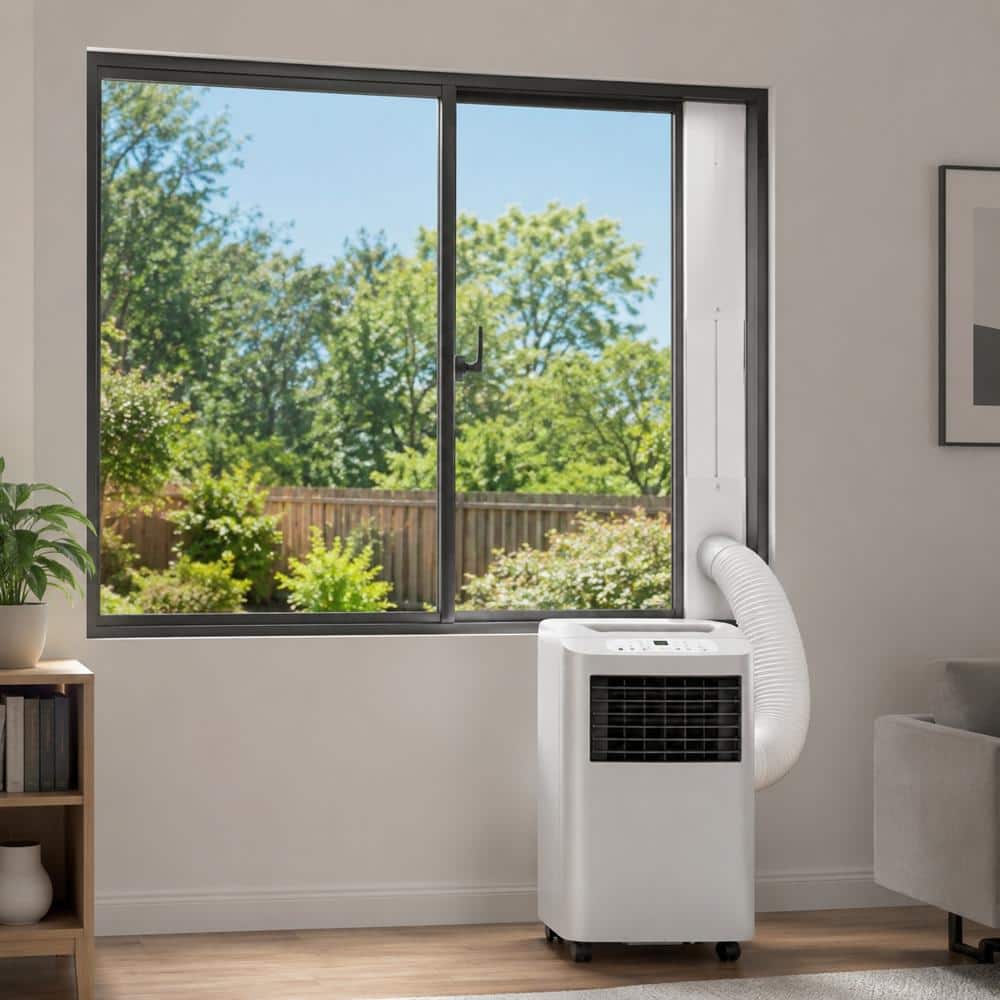 Unbranded Portable Air Conditioner Window Vent Kit with 5.9 in Exhaust Hose and Adjustable AC Seal Panel (2)