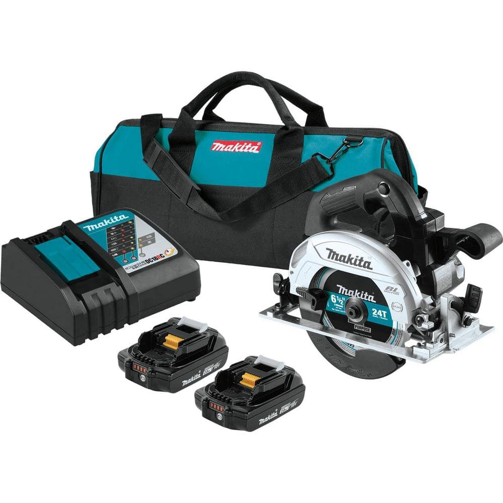 Makita 18V 6-1/2 in. LXT Sub-Compact Lithium-Ion Brushless Cordless Circular Saw Kit (2.0 Ah)