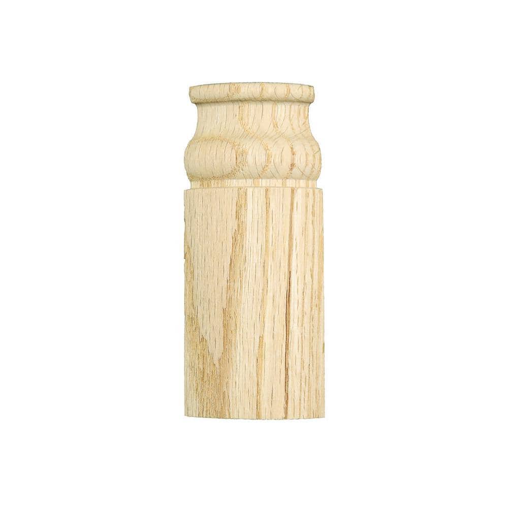 HOUSE OF FARA 1/2 in. D x 1-3/4 in. W x 4-1/4 in. L Unfinished Solid Pine Wood Curved Base Corner Block (1)