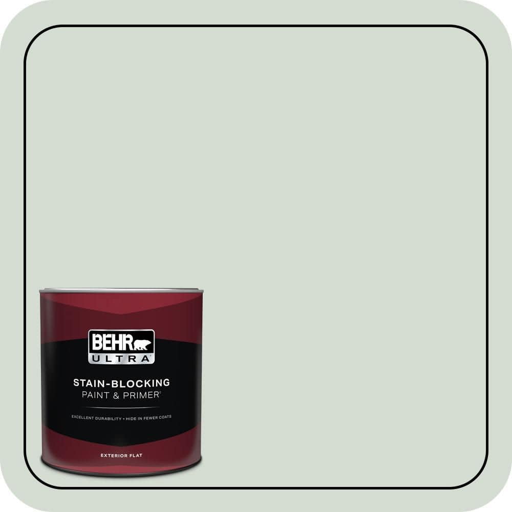 BEHR ULTRA 1 qt. #N400-1 Mountain Morn Flat Exterior Paint & Primer