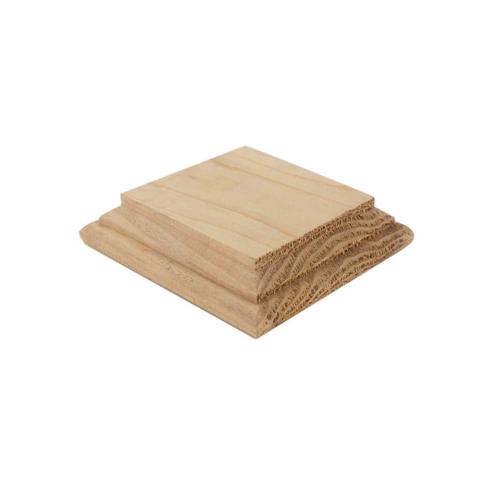 Deckorators 4 in. x 4 in. Hatteras Castine Cedar Wood - No Hole Post Cap (1)