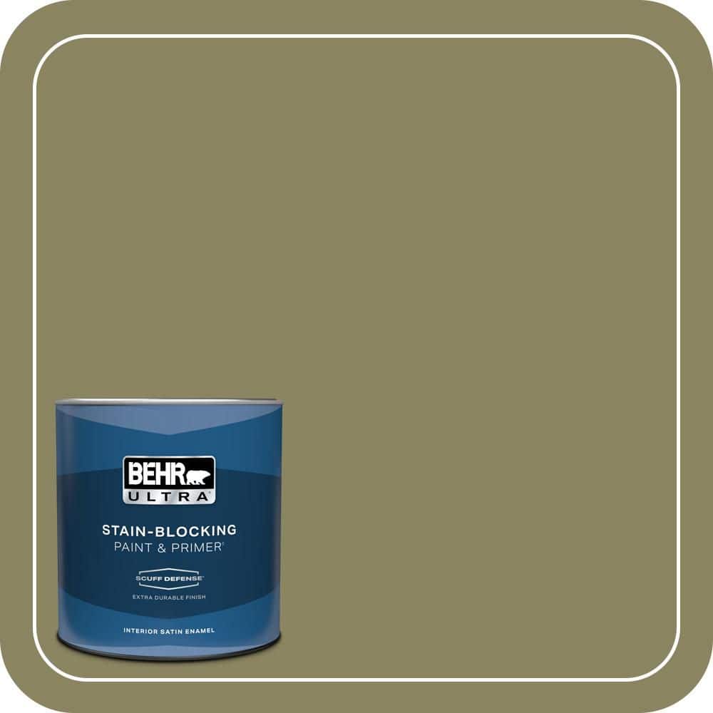 BEHR ULTRA 1 qt. #S350-5 Green Scene Extra Durable Satin Enamel Interior Paint & Primer
