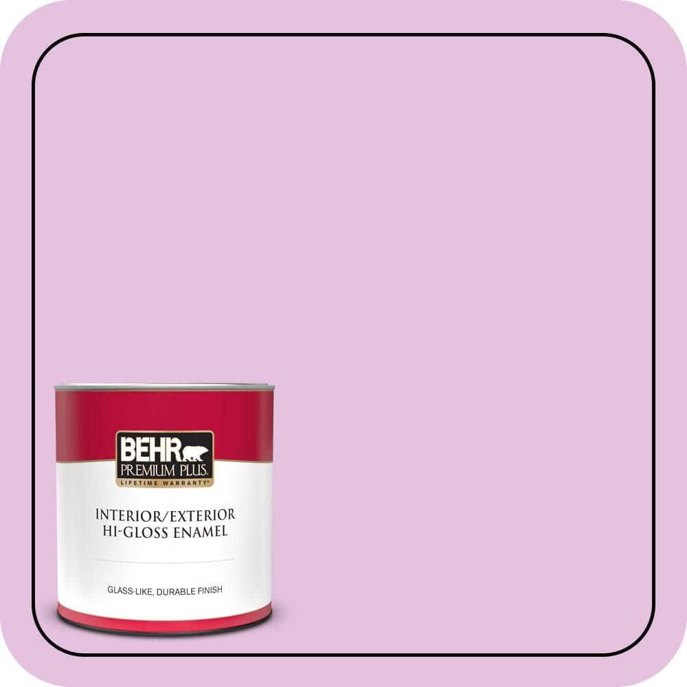 BEHR PREMIUM PLUS 1 qt. #P110-2 Girl Talk Hi-Gloss Enamel Interior/Exterior Paint & Primer
