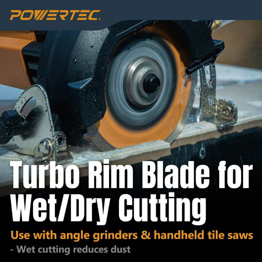 ‎POWERTEC 4-1/2 in. Turbo Rim Diamond Saw Blade for Angle Grinder for Wet/Dry Cutting (3-Pack) (2)