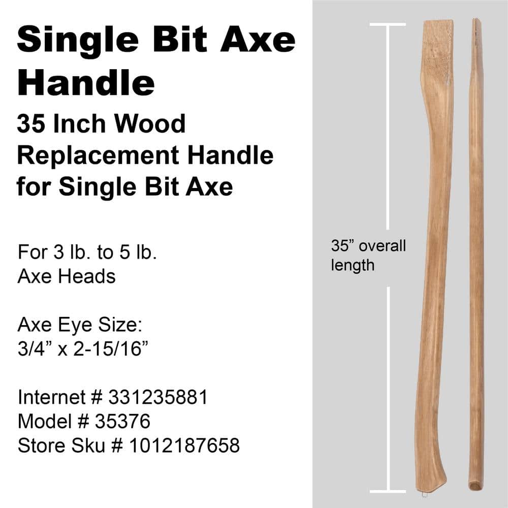 PRIVATE BRAND UNBRANDED 35 in. Axe Wood Replacement Handle (3)