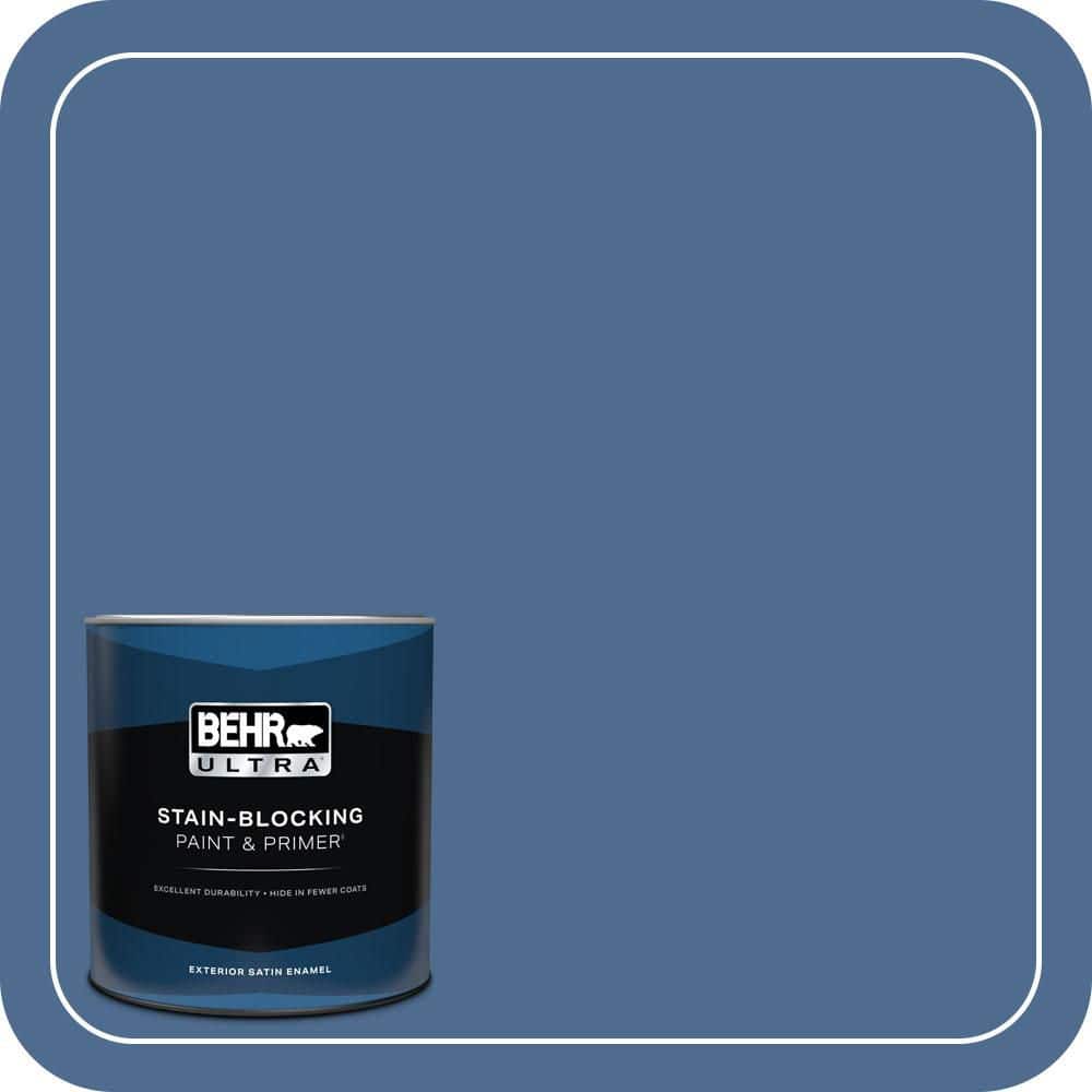 BEHR ULTRA 1 qt. #590D-6 Wickford Bay Satin Enamel Exterior Paint & Primer